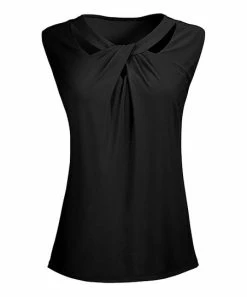 Lily | Black Sleeveless Cutout Tunic - Women & Plus