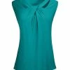 Lily | Turquoise Sleeveless Cutout Tunic - Women