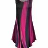 Lily | Black & Pink Abstract Sleeveless Dress - Plus