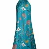 Lily | Teal & Coral Floral Yoke Dress - Women & Plus
