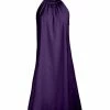Lily | Purple Sleeveless Yoke Dress - Women & Plus