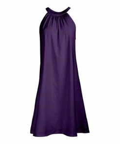 Lily | Purple Sleeveless Yoke Dress - Women & Plus