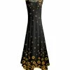 Lily | Yellow & Black Floral Sleeveless Handkerchief Maxi Dress - Plus