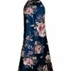 Lily | Navy & Rose Floral Sleeveless Yoke Dress - Women