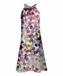 Lily | White & Purple Petal Yoke Dress - Women & Plus