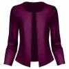Lily | Plum Collarless Blazer - Plus