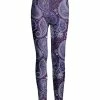 Lily | Purple Paisley Leggings - Plus
