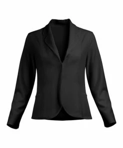 Lily | Black Notch-Lapel Blazer - Plus
