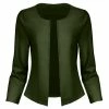 Lily | Green Collarless Blazer - Women