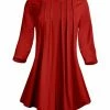 Lily | Red Pleat-Front Tunic - Women & Plus