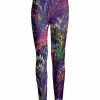 Lily | Purple Abstract Leggings - Plus