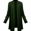 Lily | Green Waterfall Open Cardigan - Women