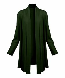 Lily | Green Waterfall Open Cardigan - Women