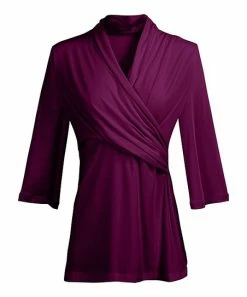 Lily | Plum Crisscross-Front Tunic - Plus