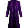 Lily | Purple Velvet Button-Front Duster - Women & Plus