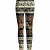 Lily | Black & Brown Paisley Leggings - Women
