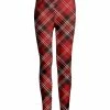 Lily | Red & Black Plaid Leggings - Plus