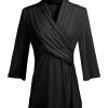 Lily | Black Surplice Tunic - Women & Plus