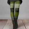 Lily | Olive & Green Stripe Leggings - Women & Plus