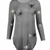 Lily | Black & Gray Spider Long-Sleeve Tunic - Plus