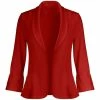 Lily | Red Flare-Cuff Blazer - Plus