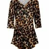 Lily | Gold Leopard V-Neck Tunic - Women & Plus