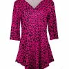 Lily | Pink & Black Cheetah V-Neck Tunic - Women & Plus
