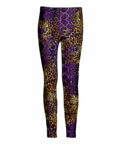 Lily | Purple Leopard Leggings - Plus