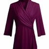 Lily | Plum Surplice Tunic - Women