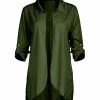 Lily | Green Three-Quarter Sleeve Open Cardigan - Women & Plus