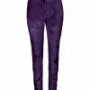 Lily | Purple Velvet Skinny Pants - Plus