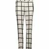 Lily | Cream & Black Windowpane Relaxed-Fit Pants - Women