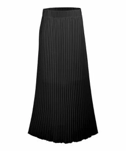 Lily | Black Accordion Skirt - Plus