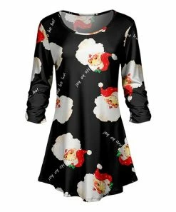 Lily | Black Santa Tunic - Women & Plus