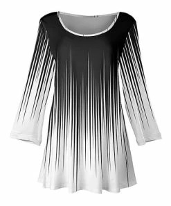 Lily | Black & White Geo Scoop Neck Tunic - Women & Plus