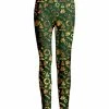 Lily | Green & Gold Christmas Tree Leggings - Plus