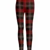 Lily | Red & Black Plaid Leggings - Women