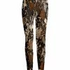 Lily | Brown & Beige Snake Print Leggings - Women