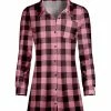 Lily | Pink & Black Buffalo Check Button-Up Tunic - Women & Plus
