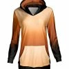 Lily | Black & Rust Ombré Kangaroo-Pocket Hoodie - Women