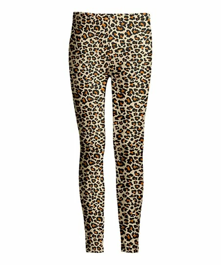 Lily | Brown & Beige Leopard Leggings - Women 1 Lily | Brown & Beige Leopard Leggings - Women