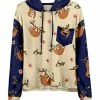 Lily | Navy & Cream Sloth Pocket Hoodie - Women & Plus