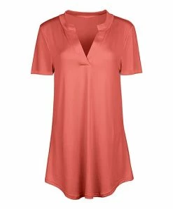 Lily | Coral Notch Neck Tunic - Women