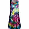 Lily | Pink & Teal Tie-Dye Sleeveless Dress - Women & Plus