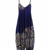 Lily | Navy & Beige Floral Harem Jumpsuit - Women & Plus