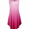 Lily | Pink & Rose Ombré Curved-Hem Sleeveless Dress - Women