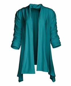 Lily | Turquoise Sidetail Open Cardigan - Women