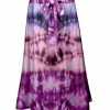 Lily | Pink & Purple Tie-Dye Tie-Waist Midi Skirt - Plus