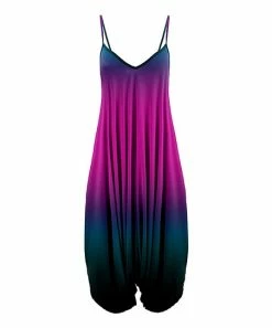 Lily | Pink & Turquoise Ombré Harem Jumpsuit - Women