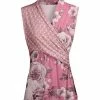 Lily | Pink & Mauve Floral Surplice Sleeveless Tunic - Plus